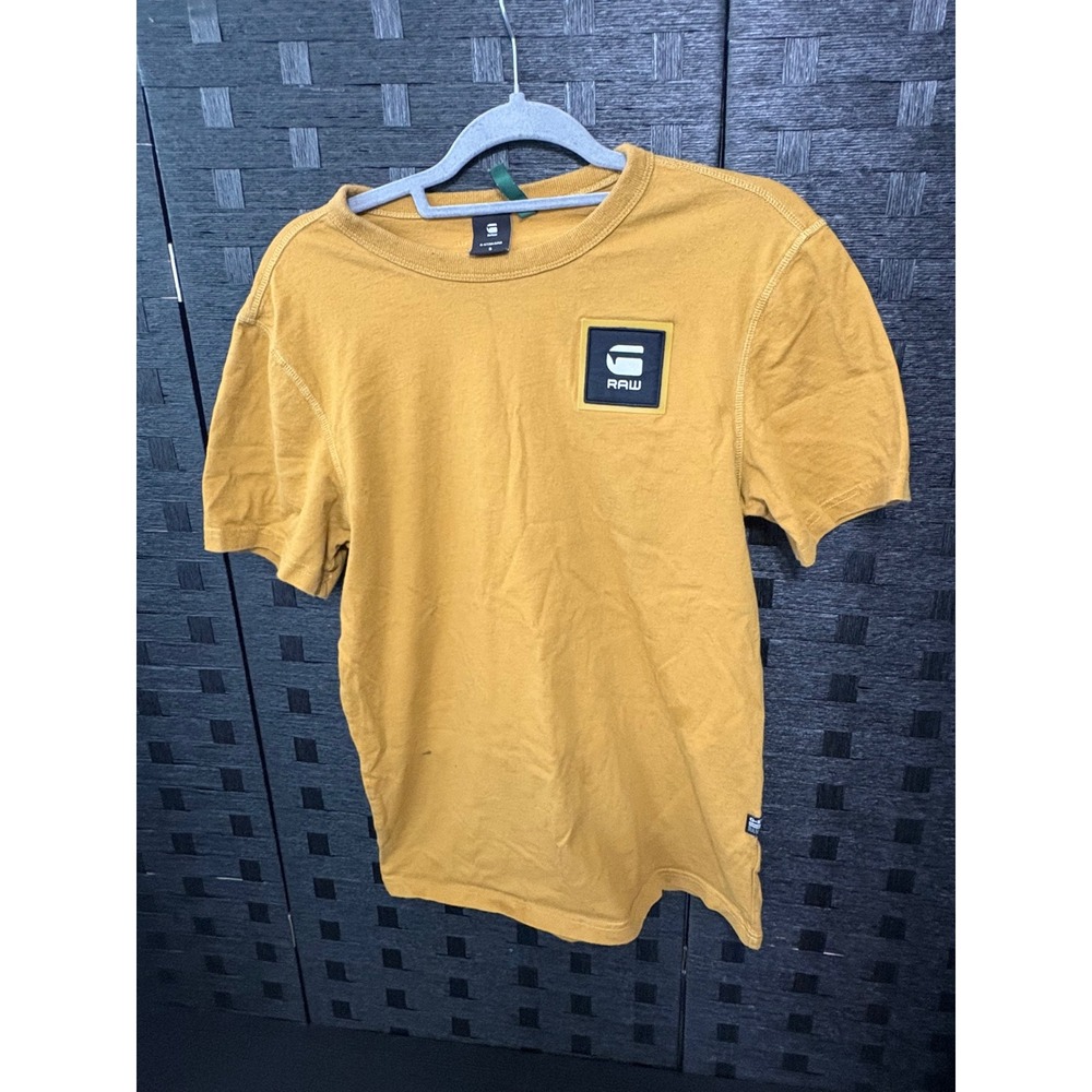 G-Star Raw Mens Short Sleeve Crew Neck Badge Logo Tee Shirt Size S
